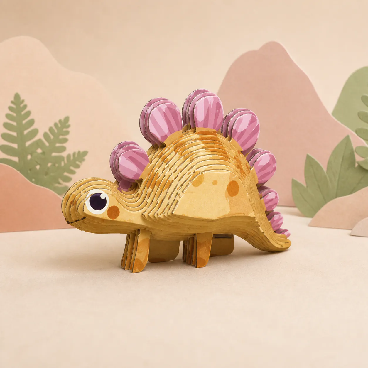 Stegosaurus, an assembled flat-piece product example