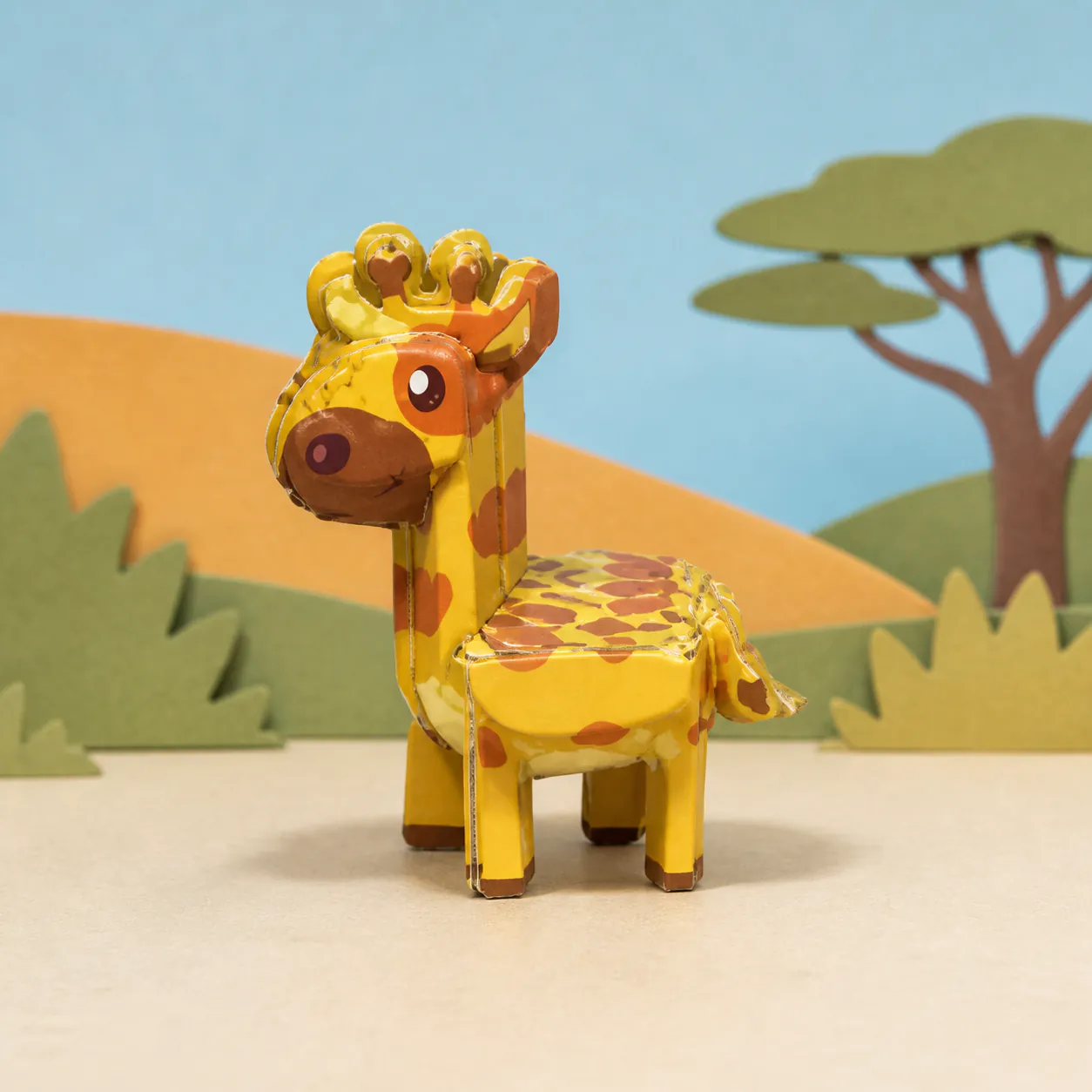 Giraffe, an assembled flat-piece product example