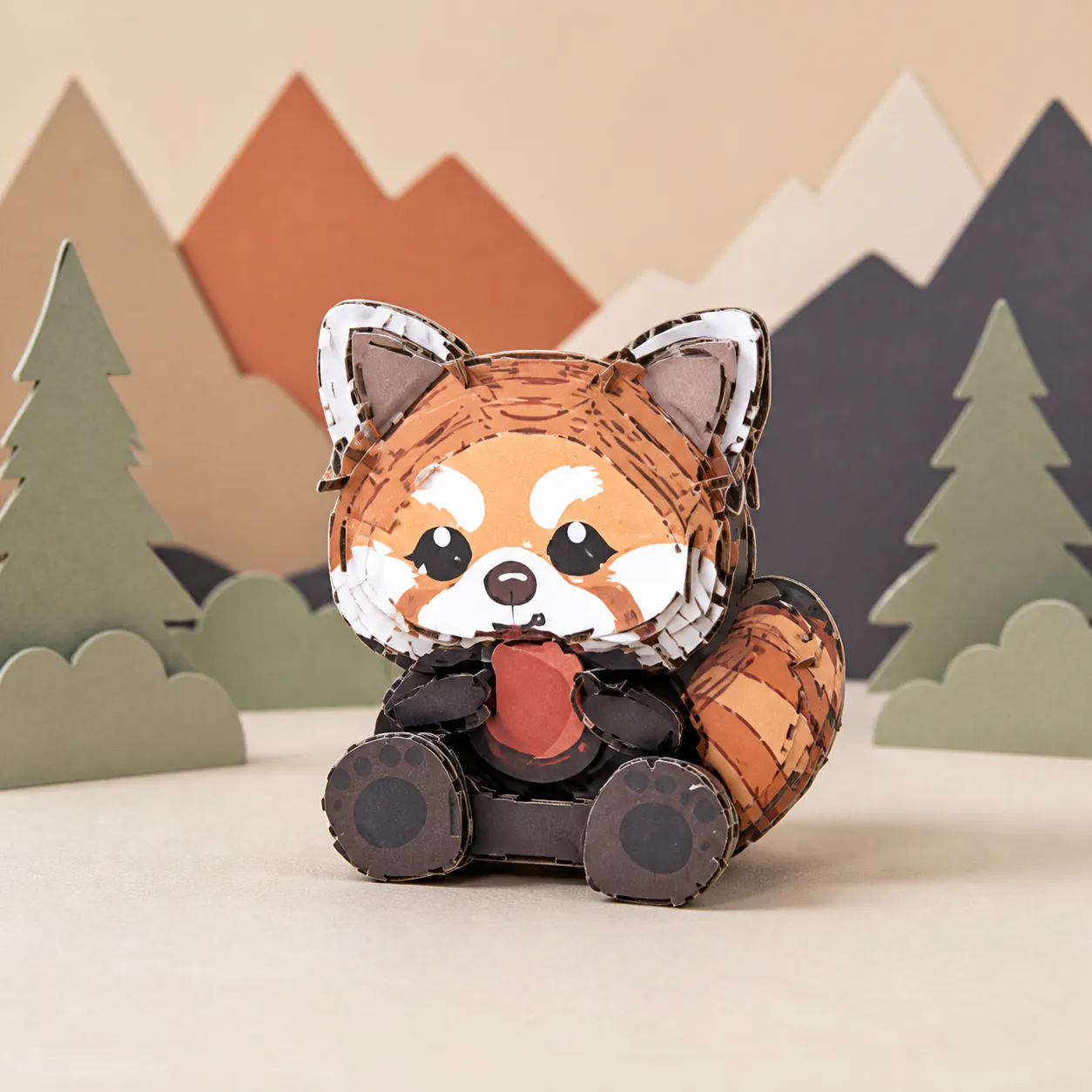 Red Panda, an assembled flat-piece product example