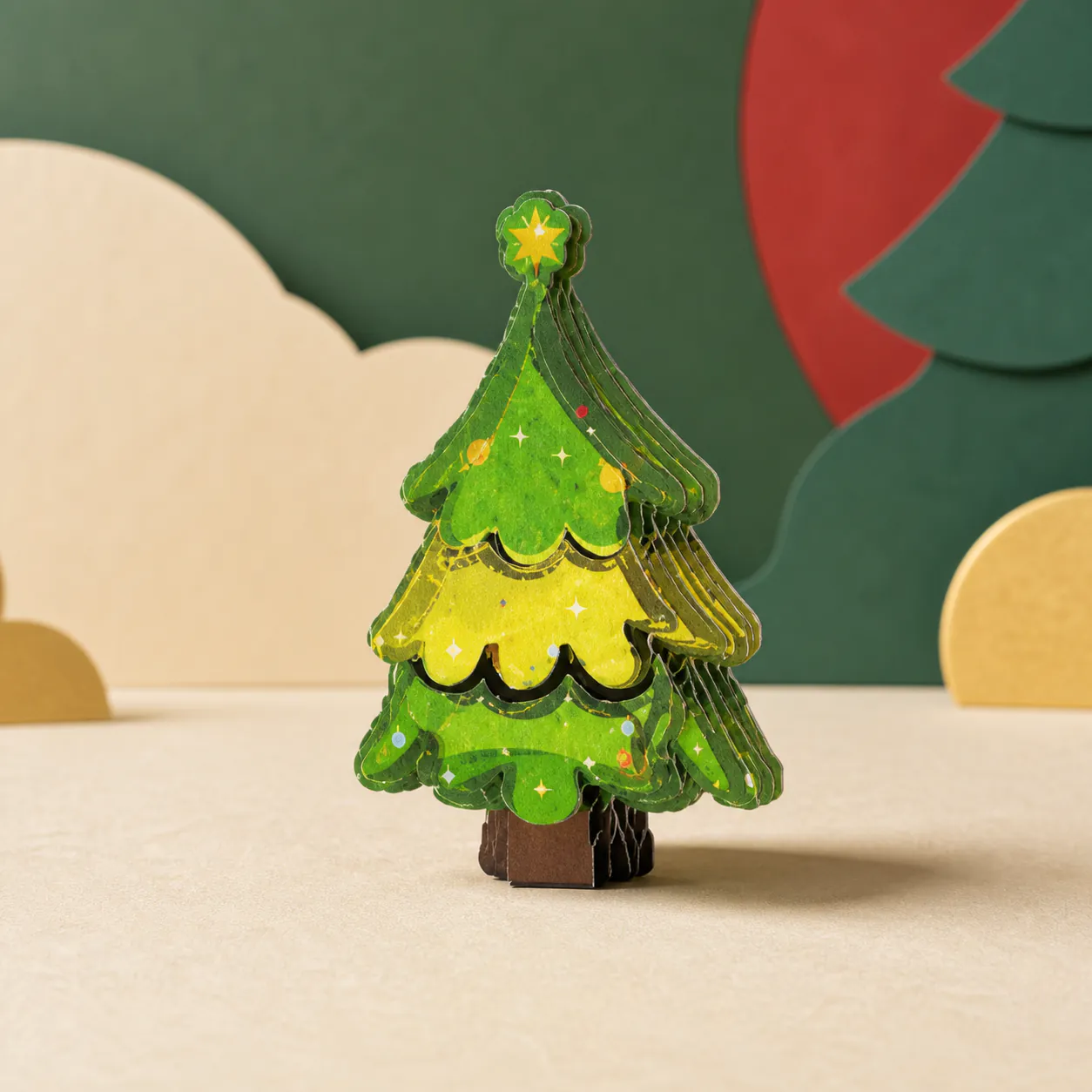 Christmas Tree, an assembled flat-piece product example