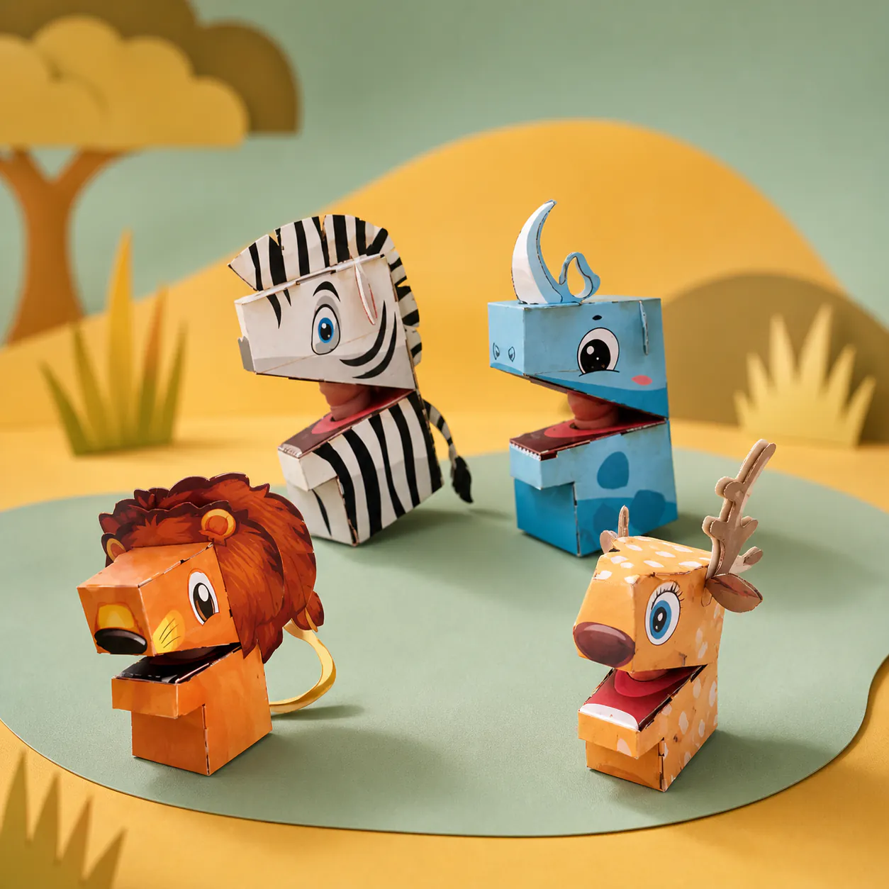 Wild Animals, Finger puppet kit