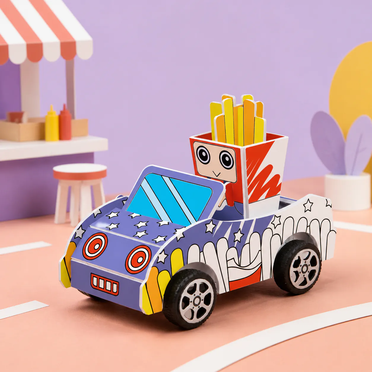 Fries Food Truck, an assembled flat-piece product example