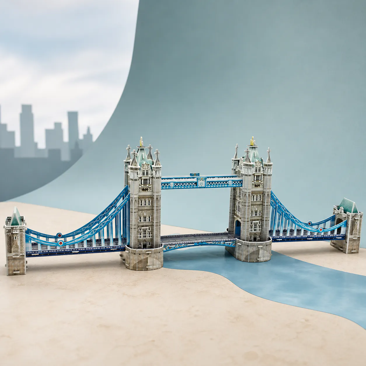 London Tower Bridge, an assembled flat-piece product example