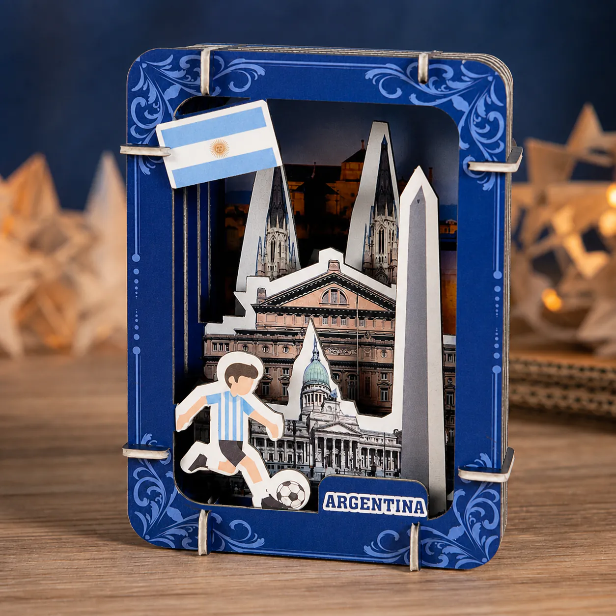 Argentina destination scene, an assembled flat-piece product example