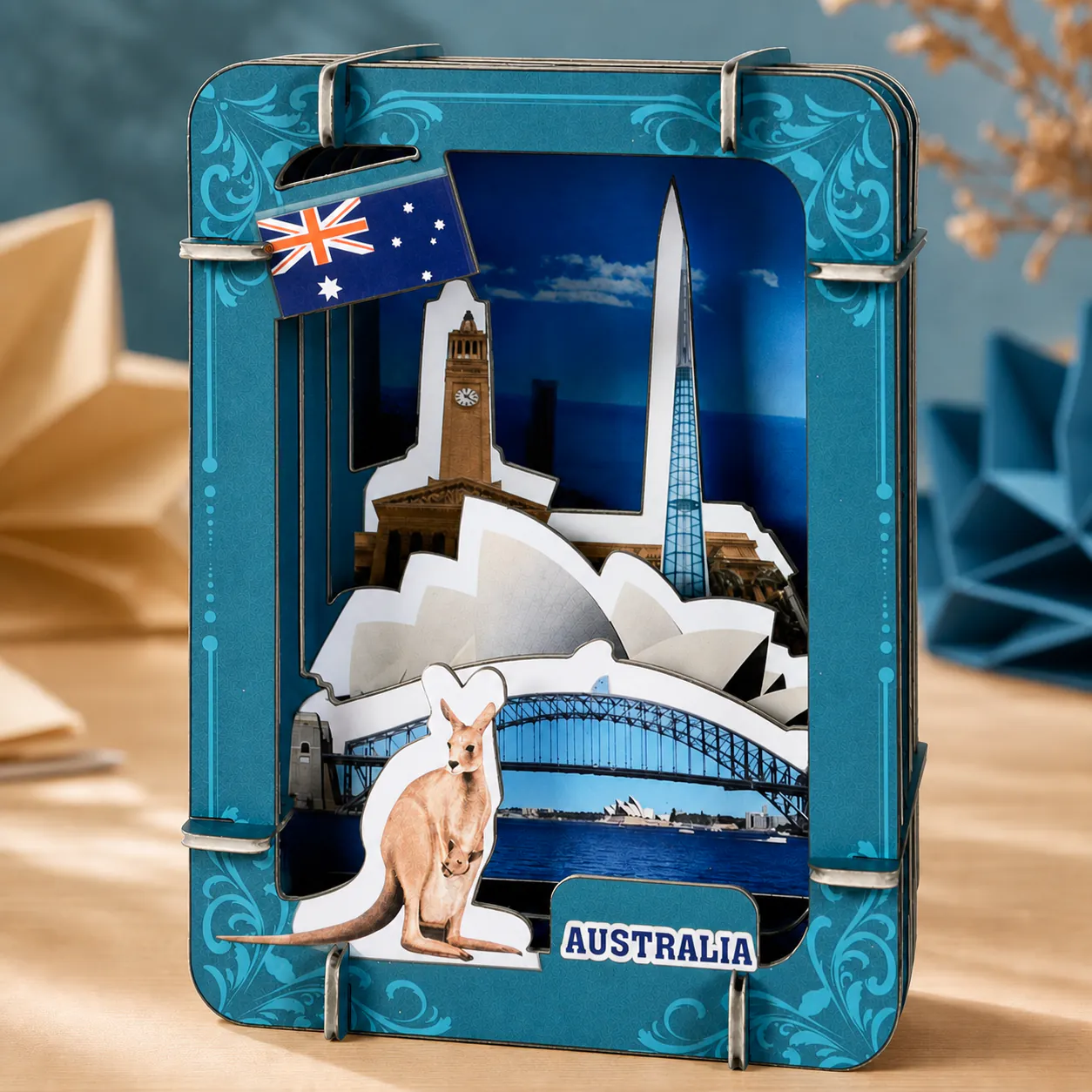 Australia destination scene, an assembled flat-piece product example