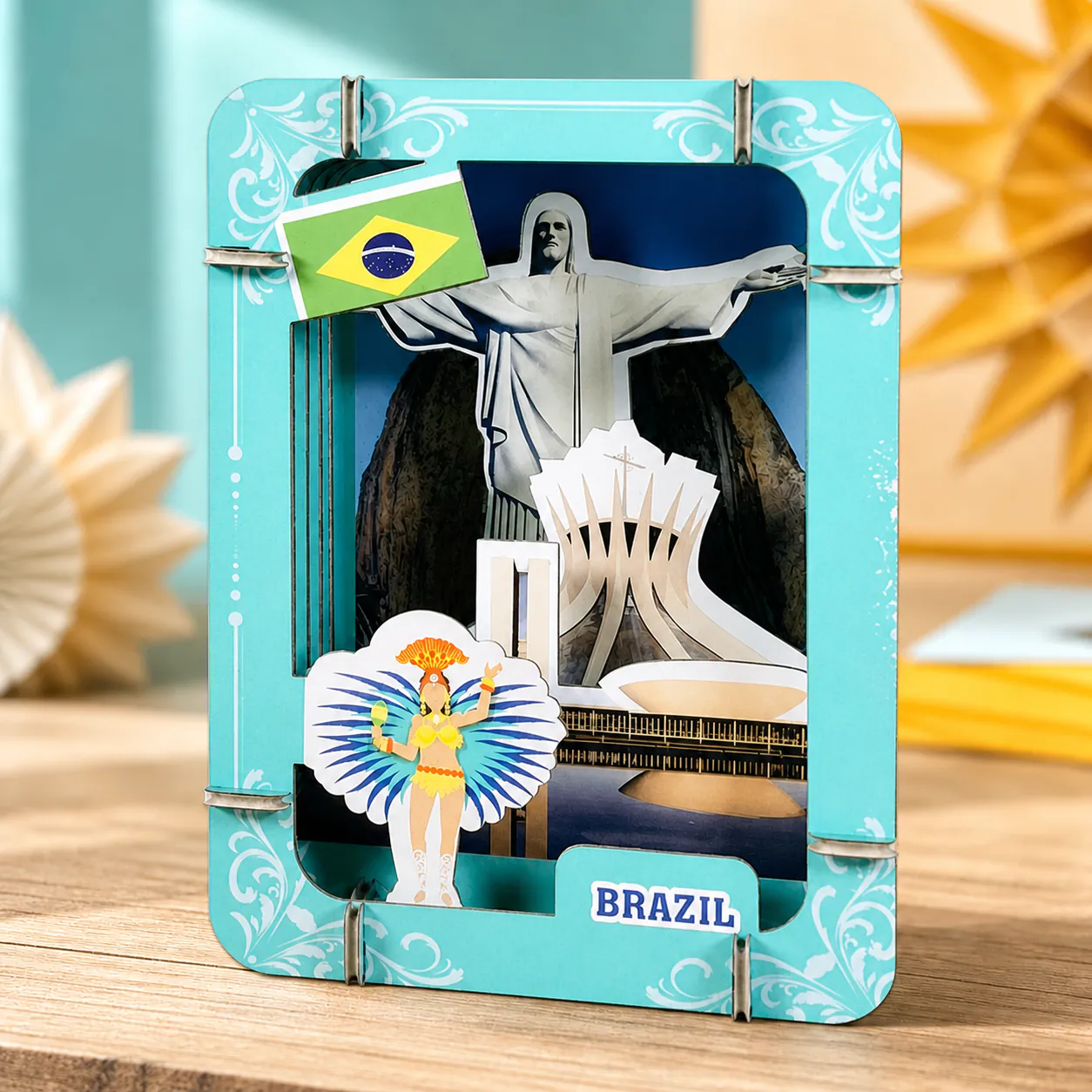 Brazil destination scene, an assembled flat-piece product example