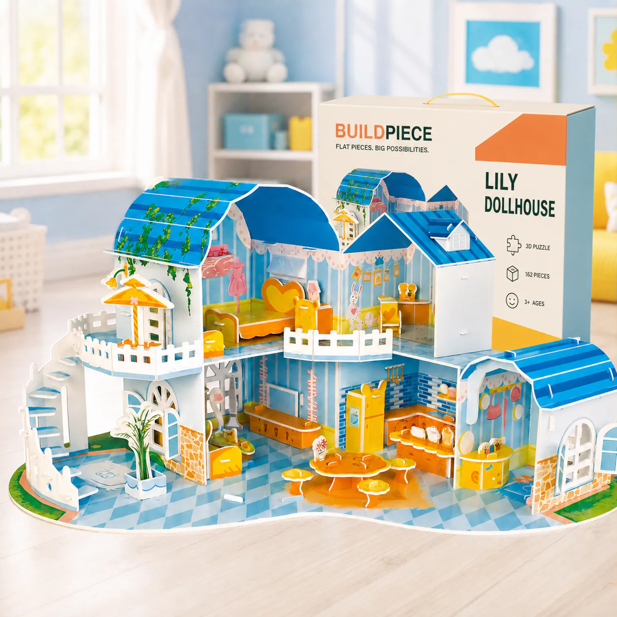 Lily Dollhouse, an assembled flat-piece product example